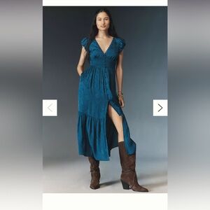 Anthropologie The Peregrine Silky Midi Dress - Medium